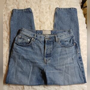 Everlane 139393 The 90s Cheeky Jean Womens 28 Crop Sky Blue Light Wash High Rise